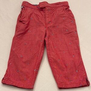 Tommy Hilfiger Red Embroidered Kids Pants